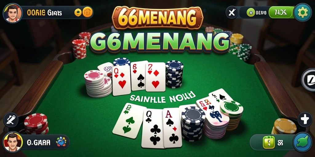 Tampilan seru gameplay Gaple di 66MENANG.