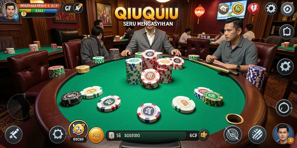 Tampilan gameplay seru dari permainan QiuQiu 6CF.