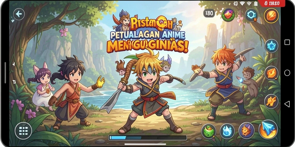 Tampilan gameplay menarik di 8180 dengan karakter Anime yang menonjol.
