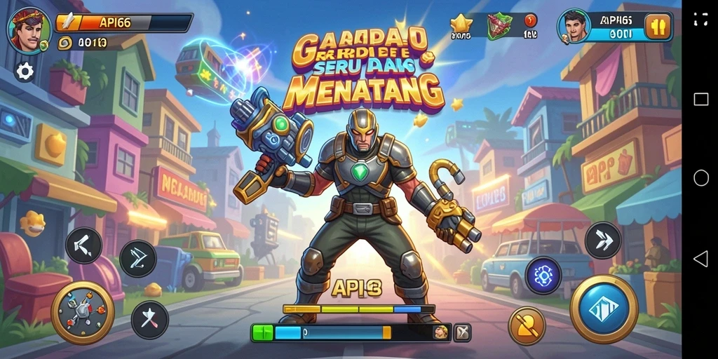 Screenshot gameplay API66 menampilkan aksi seru dan level yang menantang.