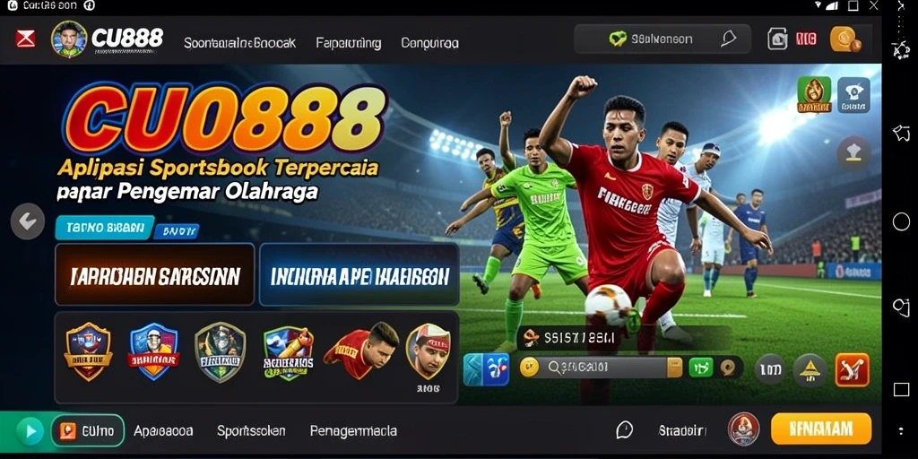 Tampilan utama CU888 menunjukkan interface taruhan olahraga yang menarik.