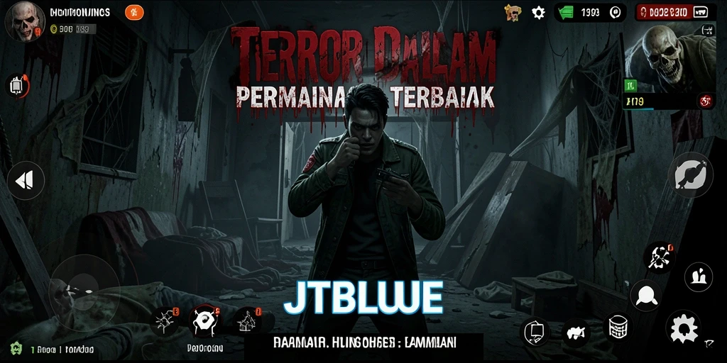 Screenshot gameplay JTBLUE yang menakutkan dan menyeramkan.