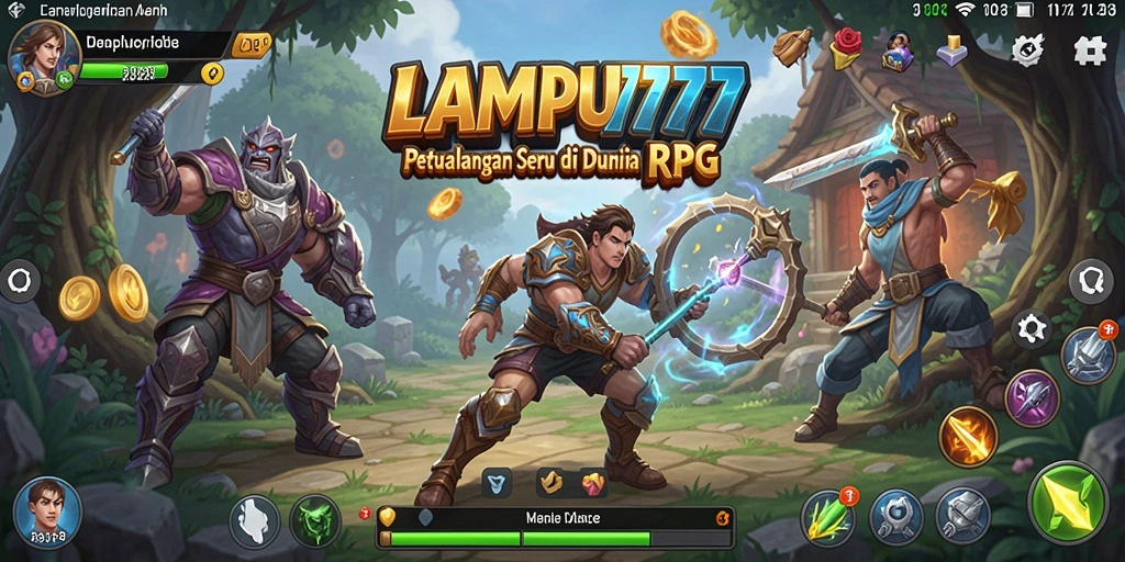 Tampilan gameplay epik dari LAMPU777 dengan karakter beraksi.