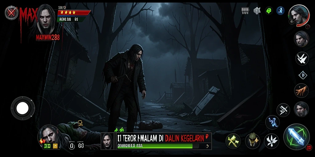 Gameplay MAXWIN288 dengan suasana horor yang menegangkan.