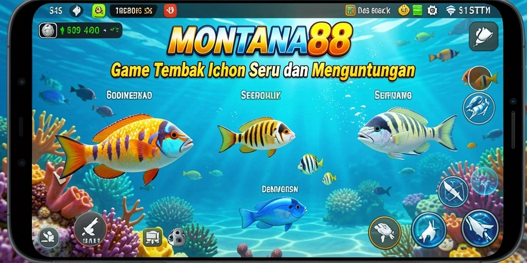 Tampilan menarik gameplay Tembak Ikan MONTANA88.