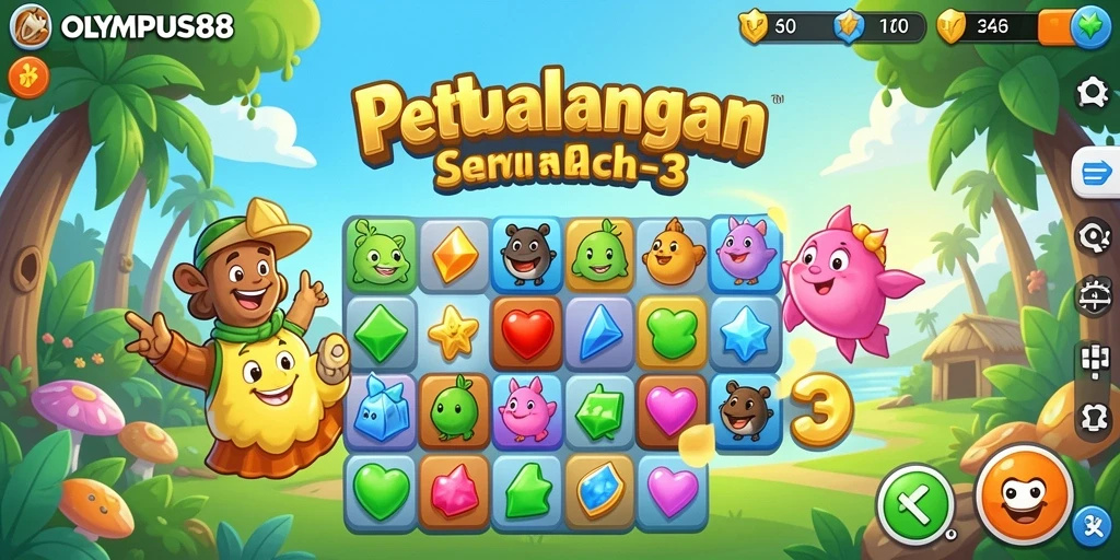 Gameplay seru OLYMPUS88 dengan kombinasi warna-warni.