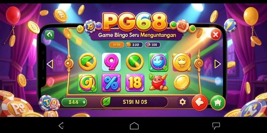 Screenshot gameplay PGG68 menampilkan momen seru saat bermain Bingo.