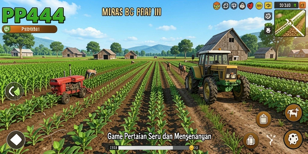 Tampilan gameplay seru dalam permainan pertanian PP444.