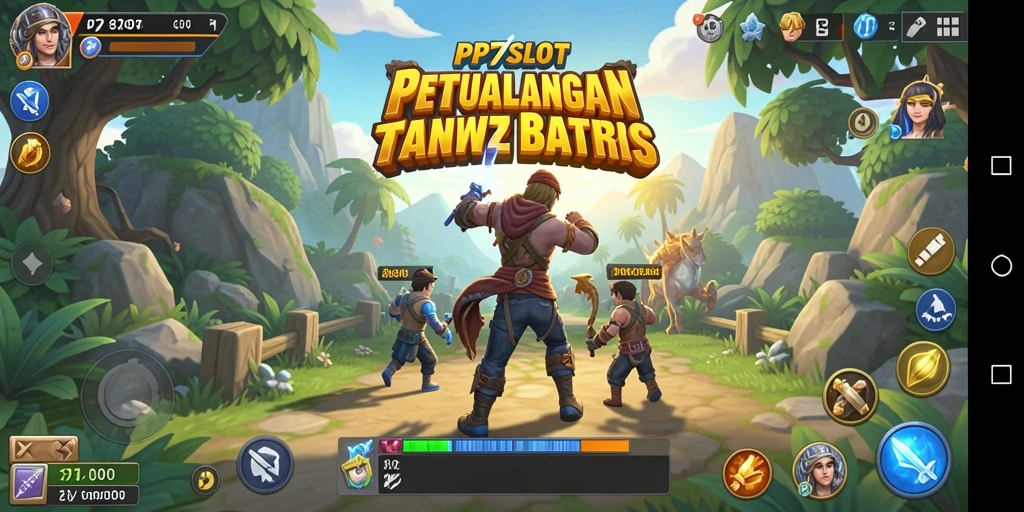 Screenshot gameplay PP7SLOT menampilkan petualangan seru di dunia terbuka.