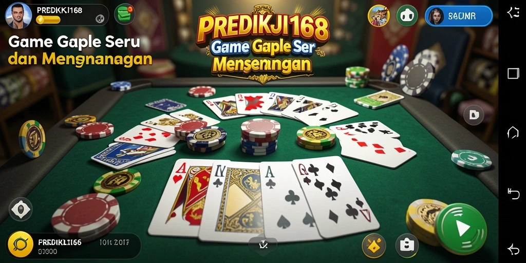 Tampilan gameplay seru dalam permainan Gaple PREDIKSI168.
