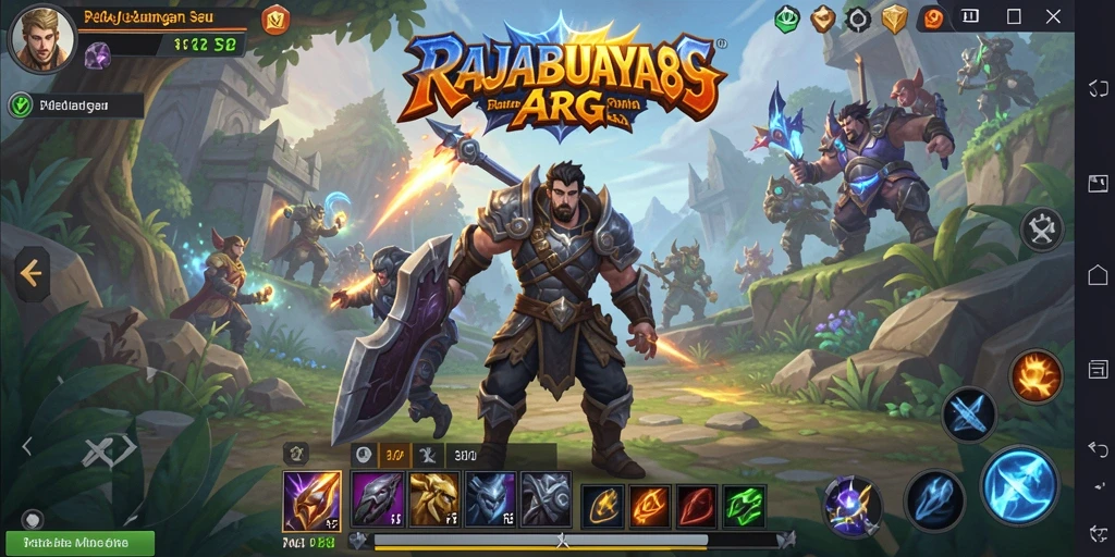 Screenshot menunjukkan aksi seru dalam permainan ARPG RAJABUAYA89.