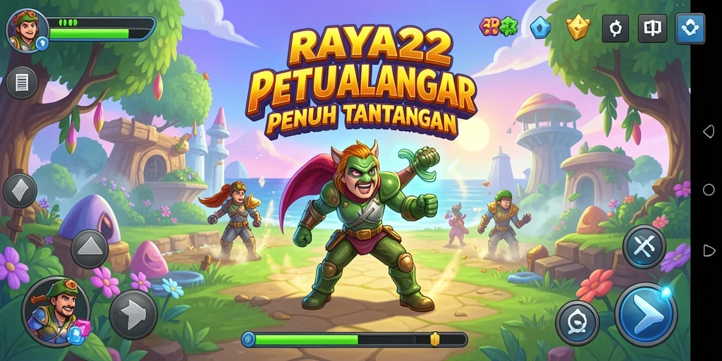 Tangkapan layar RAYA22 menampilkan aksi seru dalam gameplay Arcade.