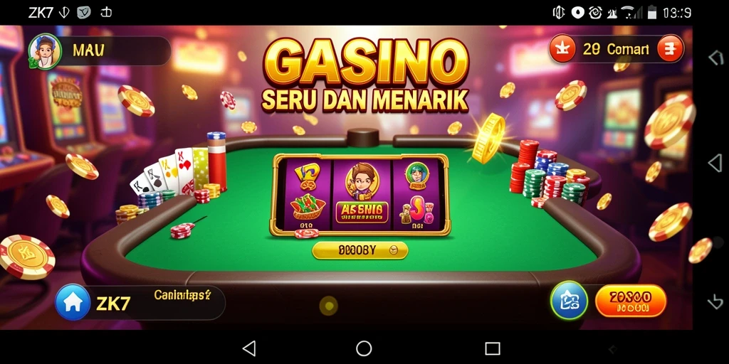 Tampilan gameplay Kasino yang mendebarkan di ZK7.